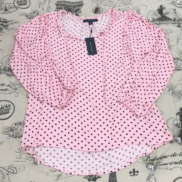 Tommy Hilfiger Printed Ruffled-Neck Blouse - Picture 3 of 9